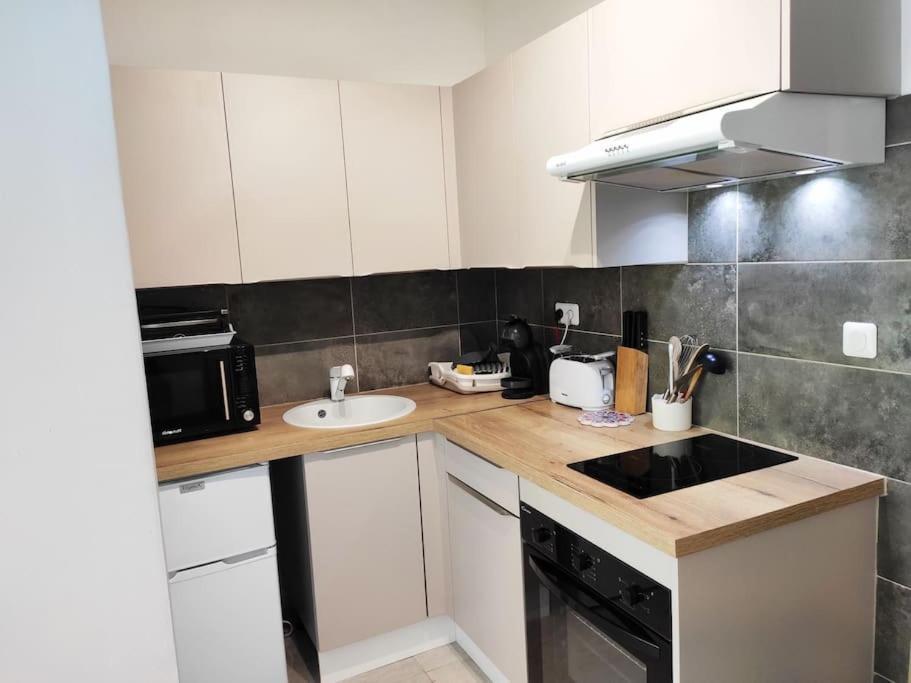 Menton, Appartement/Jardin, Proche Mer Et Centre Luaran gambar